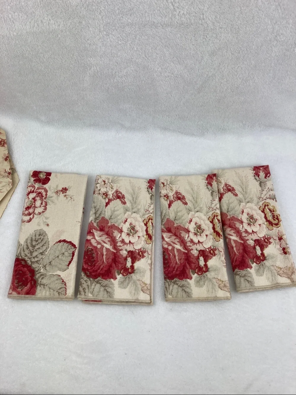 Waverly Norfolk Rose Placemats & Napkins Set of 4 Shabby Chic Farmhouse